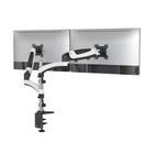 ShoppingAll Support de bureau pour écran LCD entièrement réglable - Blanc-Pour deux écrans 15"-32", chaque bras peut supporter un écran de 17.6 lbs/8kg avec des trous de montage VESA 75mm x75mm ou 100mm x 100mm