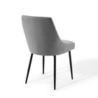 Modway - Viscount Tissu rembourré Chaises de salle à manger Ensemble de 2 - Noir Gris clair-8