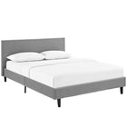 Modway - Anya Tissu Lit Queen, Gris clair-Rembourré dans un tissu polyester