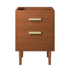 Modway - Cassia 24" Bois de teck Armoire de toilette de salle de bain (lavabo non inclus) - Naturel-Bois de teck massif