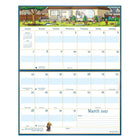 MotherWord - Calendrier familial magnétique pour réfrigérateur 2026-2027 - 9 1/2 po H x 15 po l - anglais-Idéal pour les portes de réfrigérateurs côte à côte