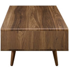 Modway - Transmit Table basse - Blanc noyer-Stratifié lisse à grain de bois