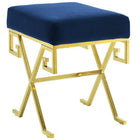 Modway - Twist Performance Velvet Banc - Marine d’or-Établi de chambre ou de salon moderne