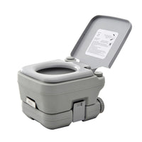 Outsunny - Toilette de voyage portable d’extérieur avec réservoir à chasse d’eau - 10 L-Commodité portable pour les activités de plein air et les situations d'urgence
