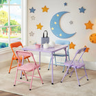 Homy - Ensemble de Table et Chaises pour Enfants Casa - 5 Pièces-Construction Durable et Solide - Fabriqué avec un cadre en acier robuste et des pieds antidérapants, garantissant stabilité et durabilité pour une utilisation quotidienne.