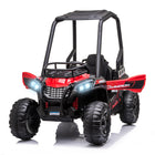 Aosom - Voiture électrique pour enfants tout-terrain 12V 10AH - rouge-Apparence réaliste de la voiture, klaxon, musique, phares avant lumineux, design cool et 2 portes de voiture ouvrables 