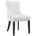 Modway - Marquis Cuir végane Chaise à manger - Blanc-Fauteuil d’appoint moderne élégant