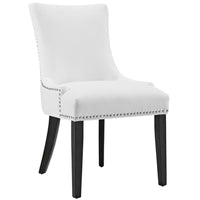 Modway - Marquis Cuir végane Chaise à manger - Blanc-Fauteuil d’appoint moderne élégant