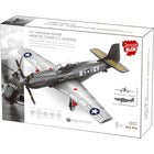 Dragon Blok - Avion de Chasse P-51 Mustang -Jouet éducatif pour les amateurs d'histoire militaire