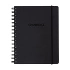 Cambridge - Carnet à onglets - 8" x 6" - Noir-Double reliure à spirale noire 