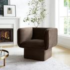 Modway - Tate Performance Velvet Chaise d’accent - Marron chocolat-Rembourrage en mousse dense