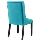 Modway - Baronet Performance Velvet Chaises de salle à manger Ensemble de 2 - Bleu-Assemblée requise