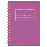 AT-A-GLANCE Agenda hebdomadaire/mensuel petit format Emily Ley Simplified 2027 - 8 1/2 po x 6 po - rose poly - bilingue-12 mois avec onglet : janvier à décembre 2027
