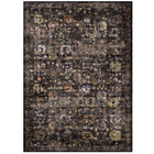 Modway - Minu Treillis floral vieilli Tapis 4 pi l x 6 pi L - Noir, jaune et orange-Tapis à treillis floral vieilli