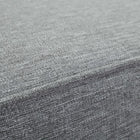 Modway - Marina Terrasse extérieure Teck Ottoman in Gris naturel-Coussins résistants à l’eau et aux rayons UV
