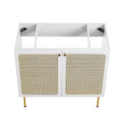 Modway - Chaucer 36" Armoire de toilette de salle de bain (lavabo non inclus) - Blanc-Assemblée requise
