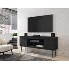 Manhattan Comfort - Meuble TV Bradley 62,99 po style Mid-Century Modern - Noir-Recommandé pour un téléviseur de 46 à 60 pouces