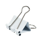 JAM Paper - Pinces à reliure colourées - taille moyenne - 32 mm (1 1/4 po) - pinces à reliure blanches - paquet de 15-Quantité : 15 clips par paquet | Durables et réutilisables