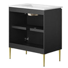 Modway - Alchemist 30" Vanette de salle de bain - Blanc Noir-MDF Construction