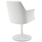 Modway - Lippa Salle à manger pivotante Cuir végane Fauteuil - Blanc blanc-Assemblée requise