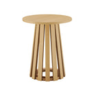 Manhattan Comfort - Layla Table d’appoint moderne 45 cm - Chêne naturel-Ensemble de tables d’appoint modernes pour salon
