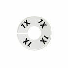 Eddie's -  Rond Les séparateurs de tailles - 1X - blanc avec impression noire - Paquet de 100-Plastique blanc avec du texte en noir