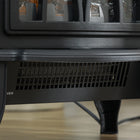 HOMCOM - Foyer électrique portatif 18 po avec protection contre la surchauffe, noir-Arrêt automatique pour la protection contre la surchauffe  
