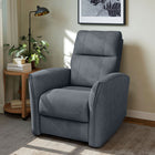 HOMCOM - Fauteuil inclinable électrique avec ports USB - gris charbon-Moteur à faible bruit pour un inclinaison silencieuse   
