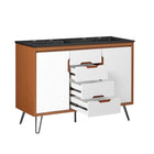 Modway - Energize Double évier 48" Vanette de salle de bain - Noir blanc cerise-8