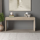 Hudson&Canal - Console rectangulaire cannelée Lawrence de 162,5 cm de large, couleur aulne blanc-Nettoyer avec un chiffon doux et sec, sans produits chimiques agressifs ni produits de nettoyage abrasifs