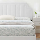 Modway - Sienna Performance Velvet Lit de plateforme King, Blanc-Assemblée requise