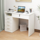 Vinsetto - Bureau d'ordinateur avec rangement - 43,3 po L x 19,7 po l x 29,9 po H - blanc-Le style moderne s'adapte à votre décoration, quelle qu'elle soit