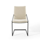 Modway - Pitch Tissu rembourré Fauteuil à manger - Noir beige-8