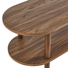 Modway - Torus Ovale Bois Meuble TV, Noyer-8
