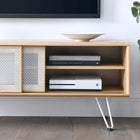 Modway - Nomad 47 po Meuble TV, Chêne-Noyau en nid d’abeille