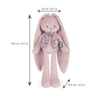 Kaloo - Lapin Lapinoo, taille moyenne, rose-Les oreilles peuvent se balancer, se suspendre et faire des tours.