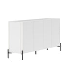 Manhattan Comfort - Ensemble de 2 bibliothèque et buffet modernes Abbey - Blanc-15,7 po L x 66,9 po l x 52,8 po H