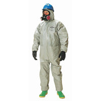 Dupont – Combinaison de protection personnelle Tychem première réponse avec capuchon et poignets élast 4XL (TF169T-4XL)-Couleur : Gris/gris