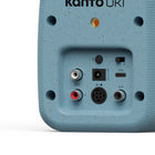 Kanto - Haut-parleurs de bureau alimentés avec USB-C, RCA, Bluetooth 5.3 et sortie casque - Bleuet, Paquet de 2-Chaque haut-parleur mesure: 4,4 po L x 4,3 po P x 6,5 po H