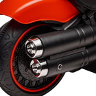 Aosom - moto électrique pour enfants 6v avec démarrage par bouton unique - rouge-Fonctionne sur route asphaltée, route en briques ou en ciment 