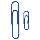 JAM Paper - Paquet combiné de trombones colourés - standard et jumbo - trombones bleu foncé - 1 paquet de 100 et 1 paquet de 75-Taille : 1 pouce (standard/régulier) et 2 pouces (jumbo) | Gardez vos piles de papier organisées avec des trombones colourés