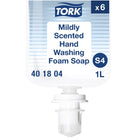 Tork - Savon mousse pour les mains S4, parfum frais, légèrement parfumé, lot de 6-Un savon doux aux ingrédients hydratants et à la mousse onctueuse et crémeuse