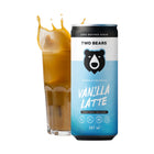 Two Bears - Café et Lait Sans Lactose Latte A La Vanille - 207 mL - Paquet de 6-Zéro sucre raffiné : Naturellement sucré , plein de saveur, sans le choc du sucre