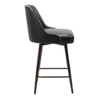 Zuo - Keppel Swivel Tabouret de comptoir - Noir/Bronze-Dimensions: 21,7 po L x 19,7 po L x 38,2 po H