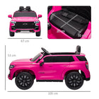 Aosom - Voiture électrique pour enfant 12v licenciée chevrolet tahoe - rose-Batterie 12V 7Ah offrant jusqu'à 50 minutes d'autonomie avec une charge complète 