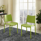 Modway - Hipster Fauteuil d’appoint de salle à manger Ensemble de 2 - Vert-Plastique polypropylène robuste