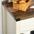 HOMCOM - Buffet 29,9 po L - blanc-La protection décorative d'angle protège le plateau contre les chocs accidentels 
