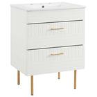 Modway - Daybreak 24" Vanette de salle de bain - Blanc blanc-Vanité de salle de bain moderne