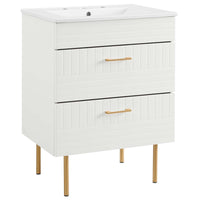 Modway - Daybreak 24" Vanette de salle de bain - Blanc blanc-Vanité de salle de bain moderne