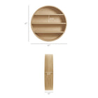 Modway - Romy 47 po Manche Étagère murale - Naturel-Conception à trois niveaux